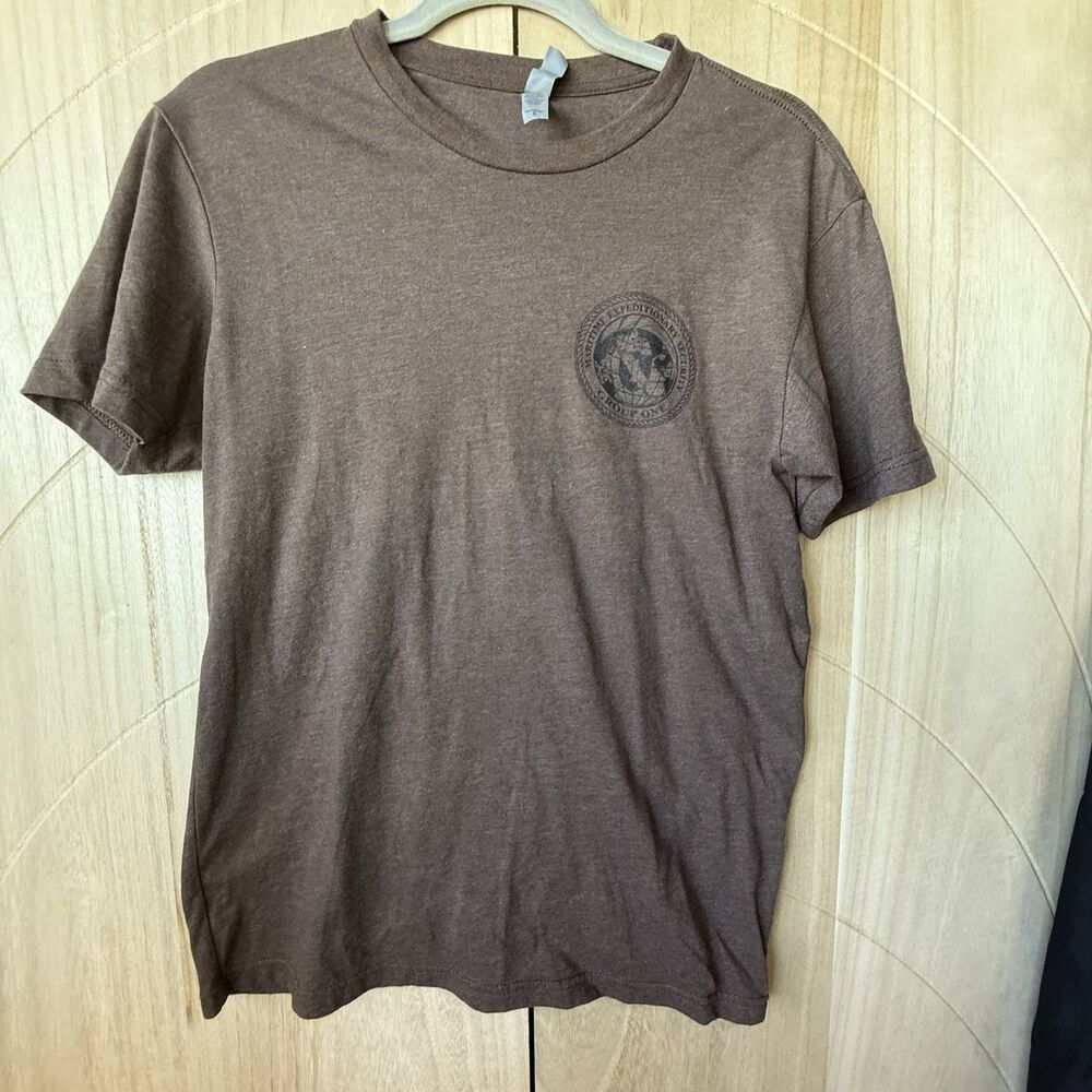 Vintage Style US Navy MESG-1 Next Level Graphic Tee Brown Small